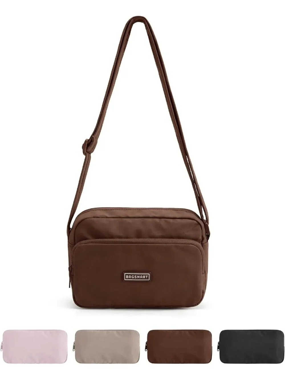 👜Women's Chocolate Mini Foldable Crossbody Bag Waterproof Travel Shoulder Purse